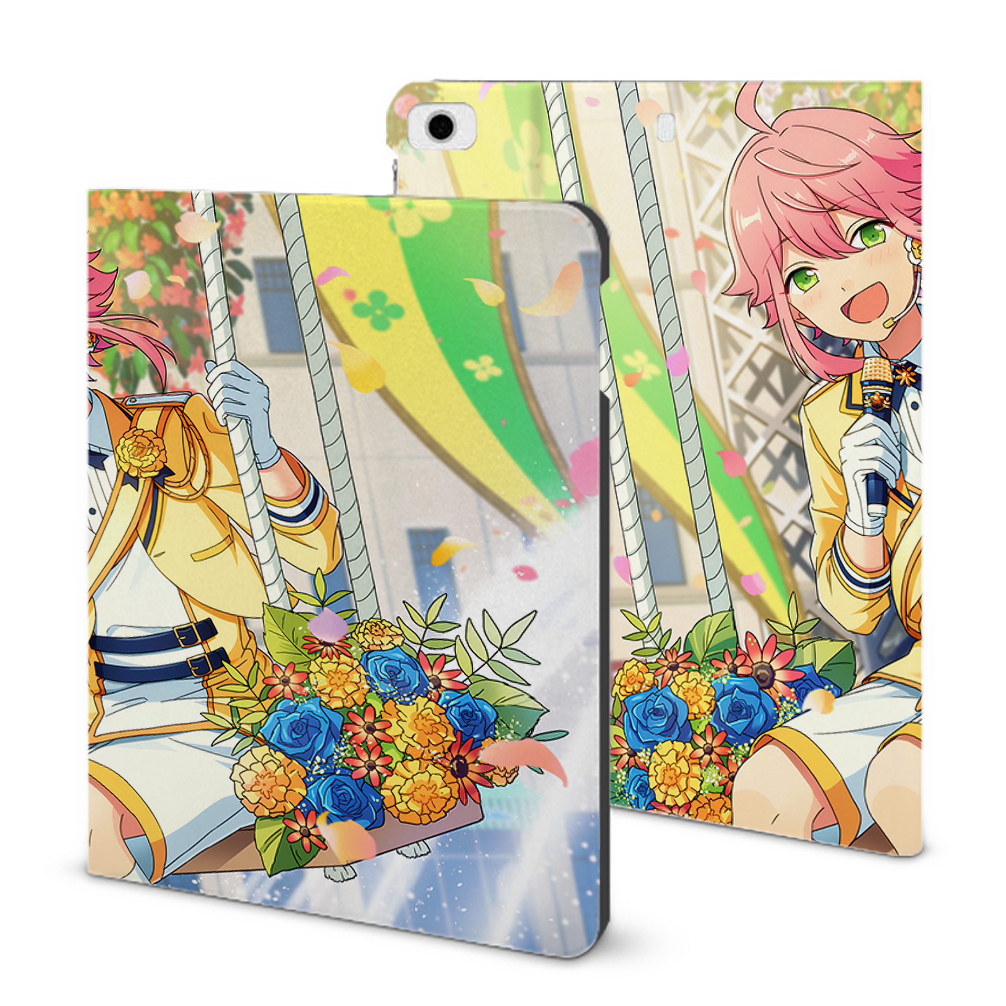 （画像用） あんさんぶるスターズ! Ensemble Stars IPad ケース ブック型 PUレザー TPU 耐衝撃 軽量 薄型 ペン収納なし 全面保護 IPad 各モデル対応